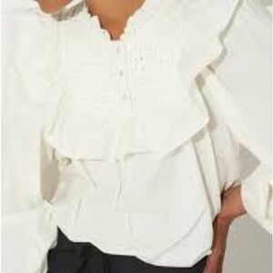 Cleobella Ivory Vivienne Ruffled Blouse